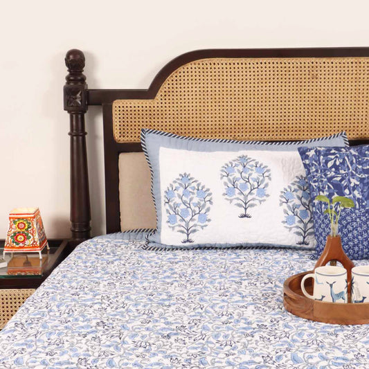 Nirmal - Quilted and Reversible Handblock Bedcover I Comforter
