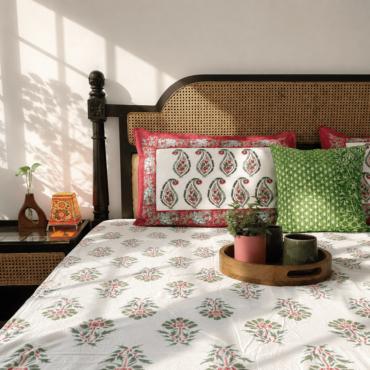 Sapphire Pink - Flat I Fitted Bedsheet (108x108 Inches)