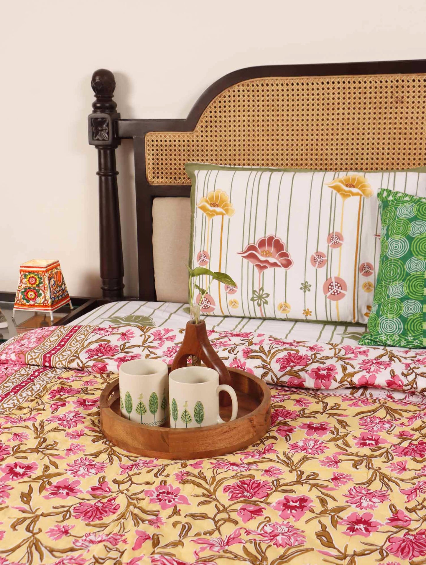 Baagh Yellow - Single Bed Razai I Comforter