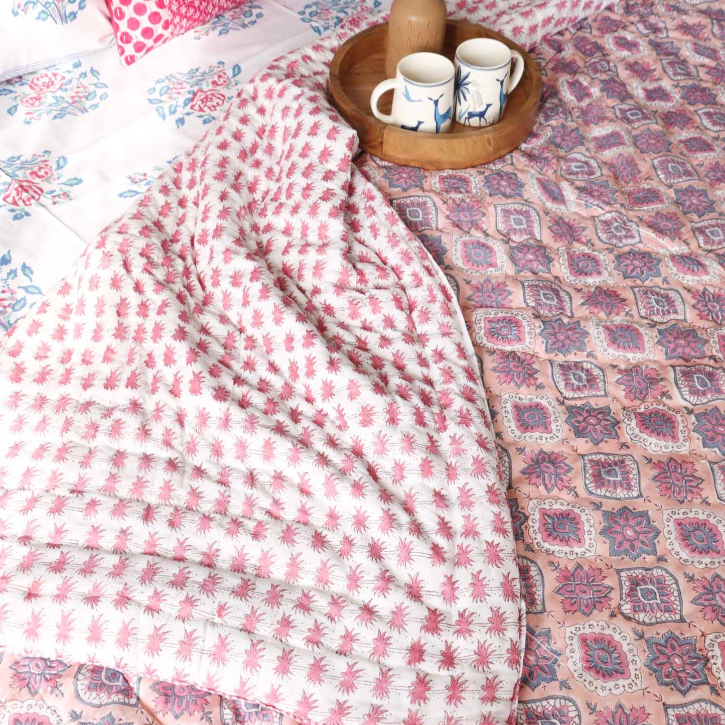 Mughal Painting  - Single Bed/ Double Bed Razai/ Comforter