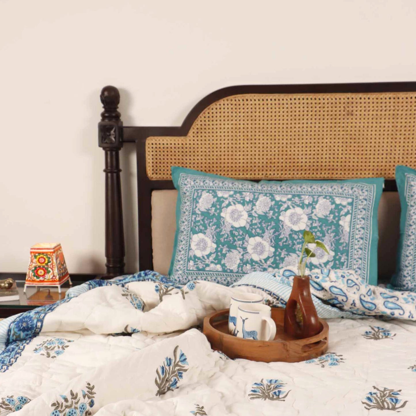 Neer - Hand Block Single Bed Quilt