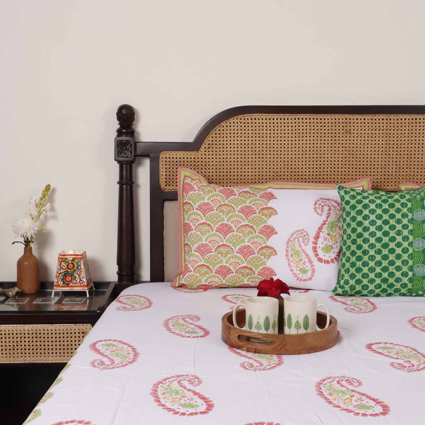 Ruhaani Pink - Flat I Fitted Bedsheet (108x108 Inches)