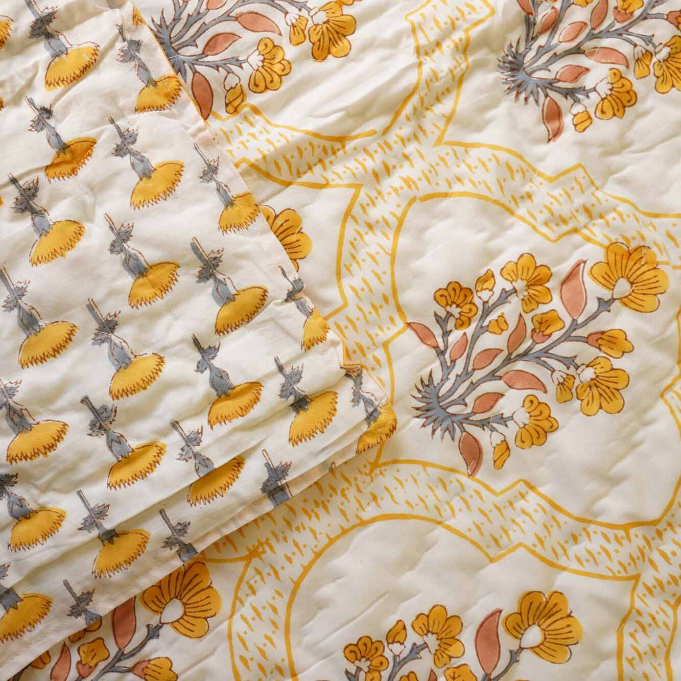 Yellow blossom  - Single Bed Razai/ Comforter