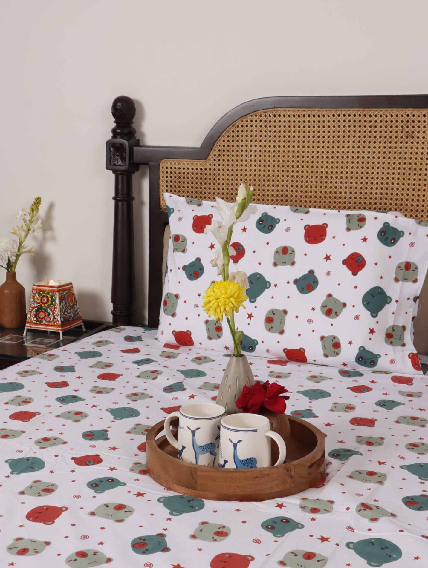 Bear  - Single Bed Bedsheet (60x90 Inches)