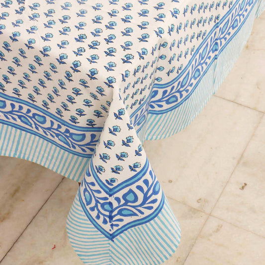Nila Phool  Hand Block Printed Center Table Cover