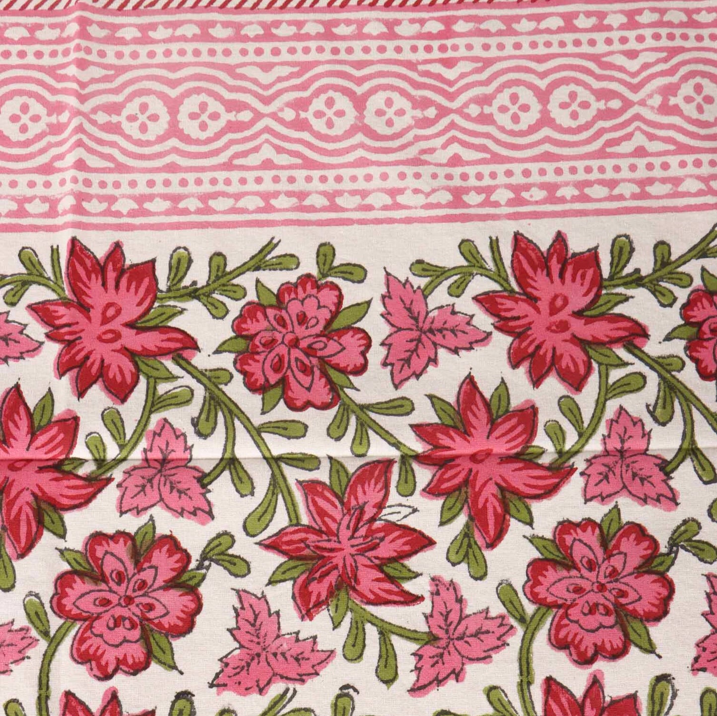 Padma Pink Hand Block Printed Center Table Cover