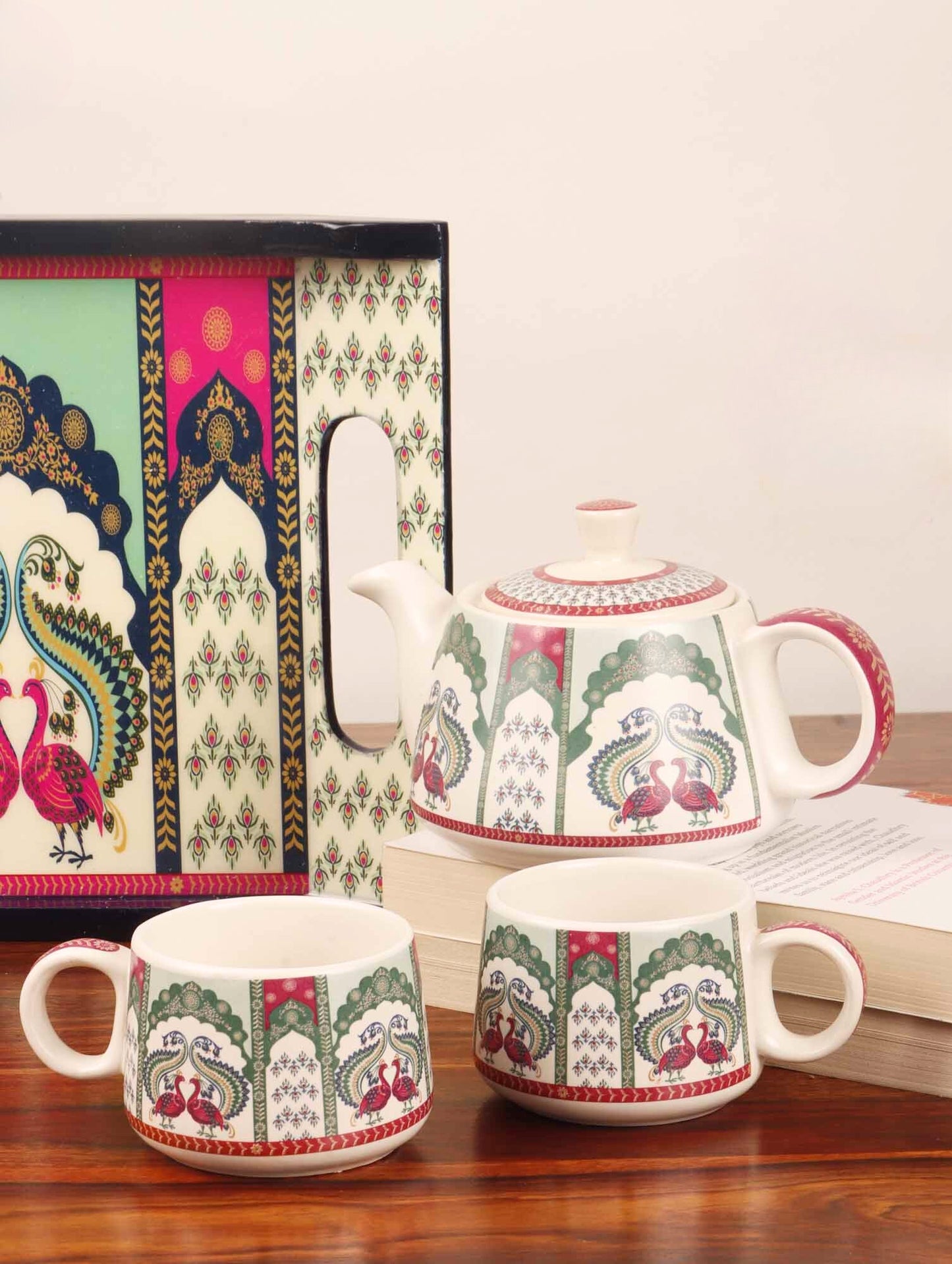 Sukoon Tea Set Peacock - Set of 5