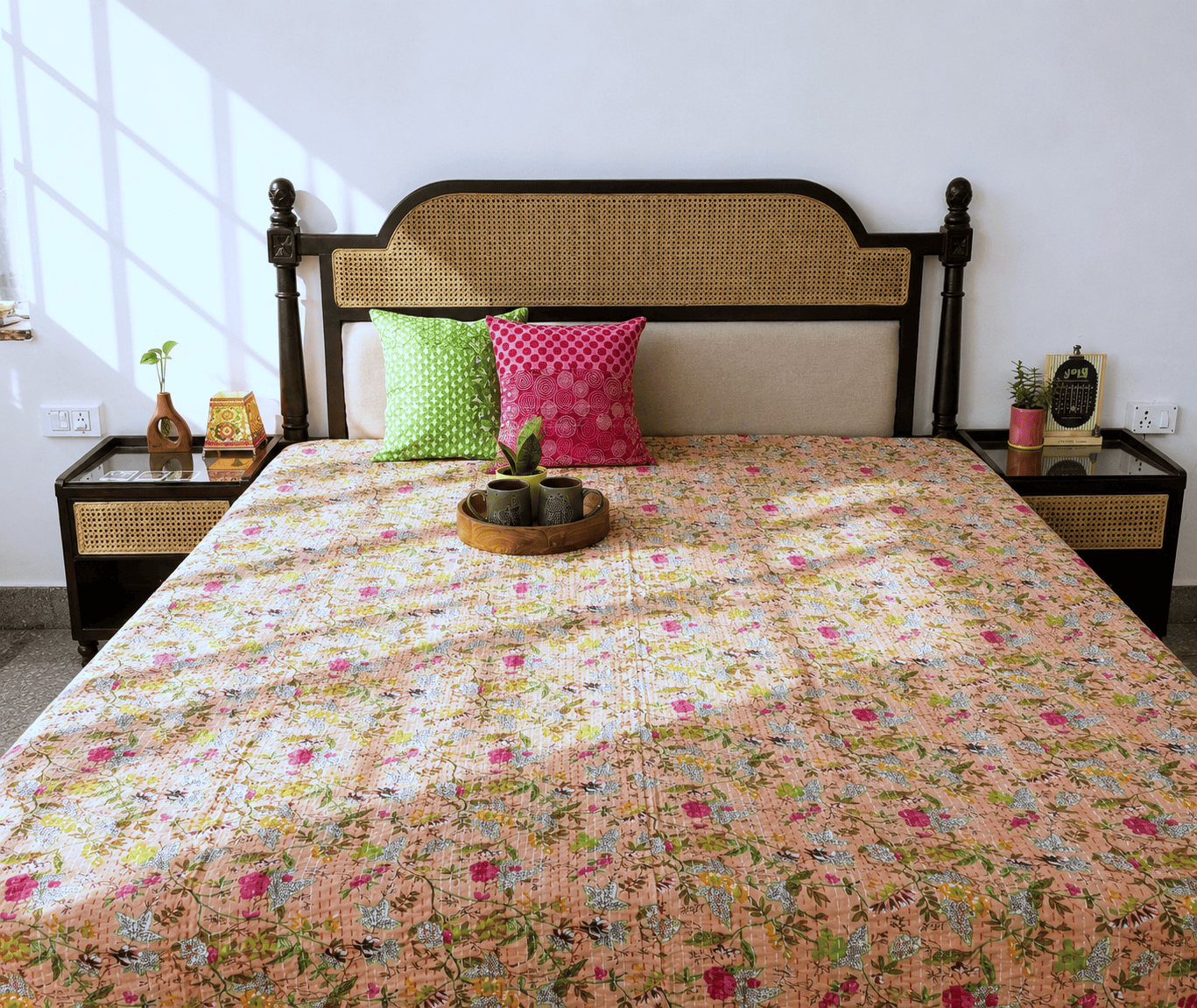 Baaghbani - Kantha Stitch Bedcover