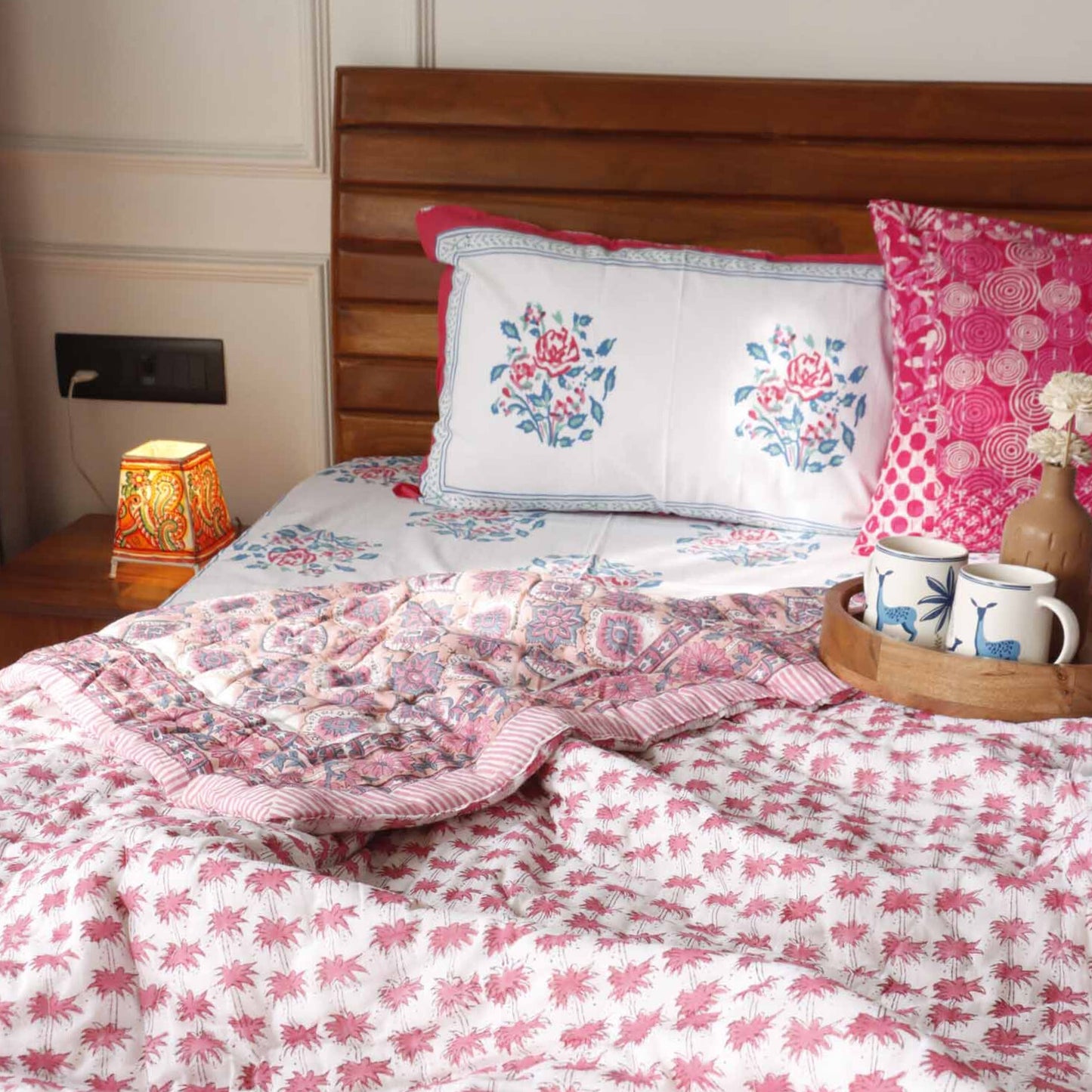 Mughal Painting  - Single Bed/ Double Bed Razai/ Comforter