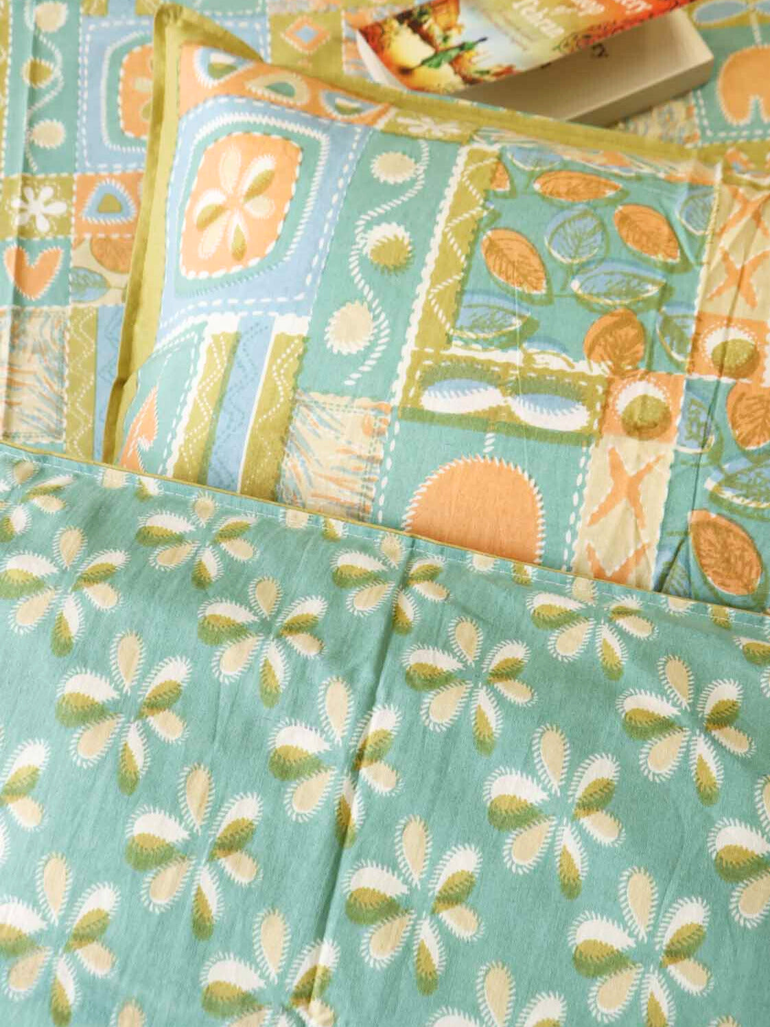 Abstract Orange - Flat I Fitted Bedsheet (100x108 Inches)