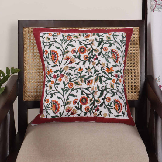 Rang Bahaar -  Hand Block Quilted Cushion Cover