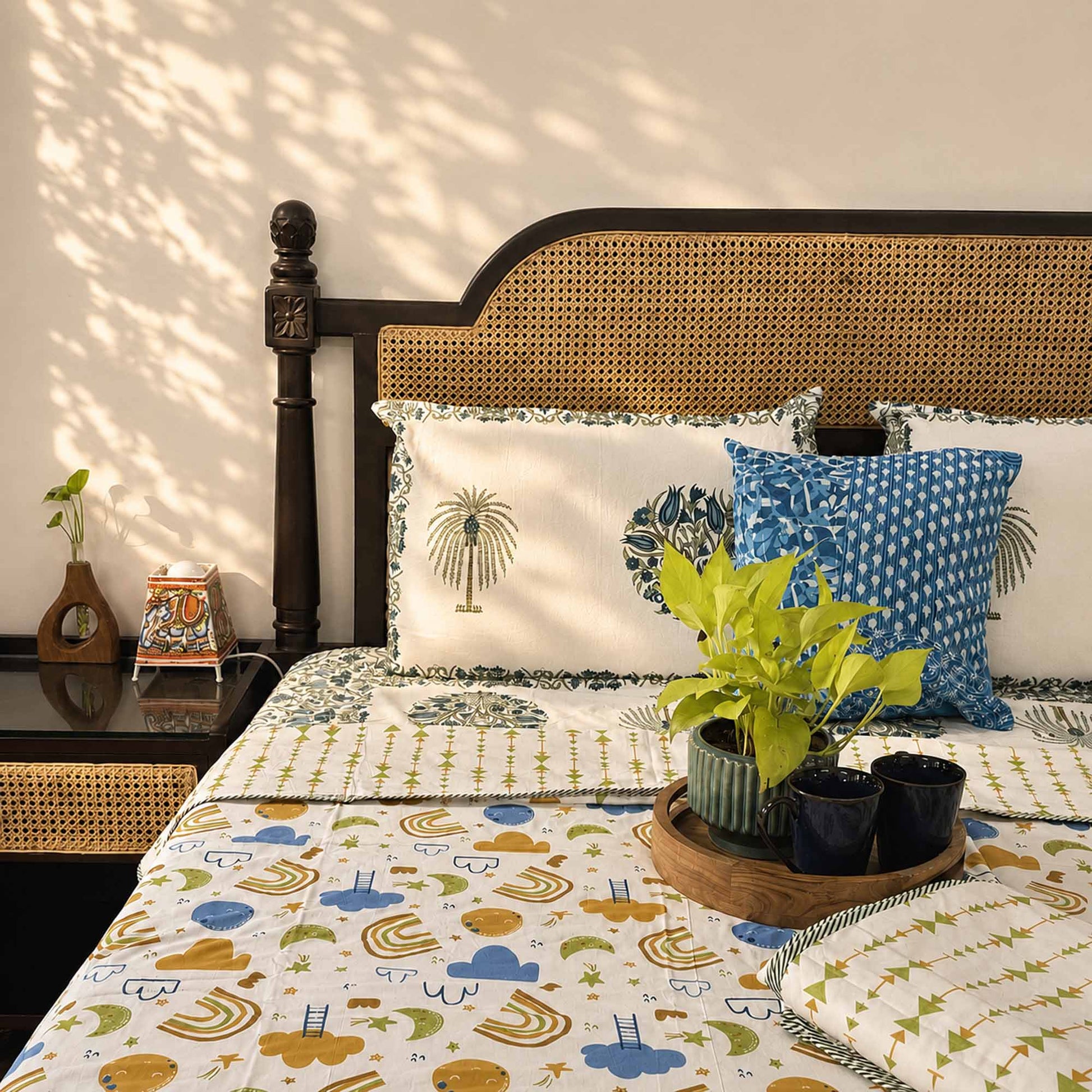 Hand block print bedsheet for stylish bedroom decor