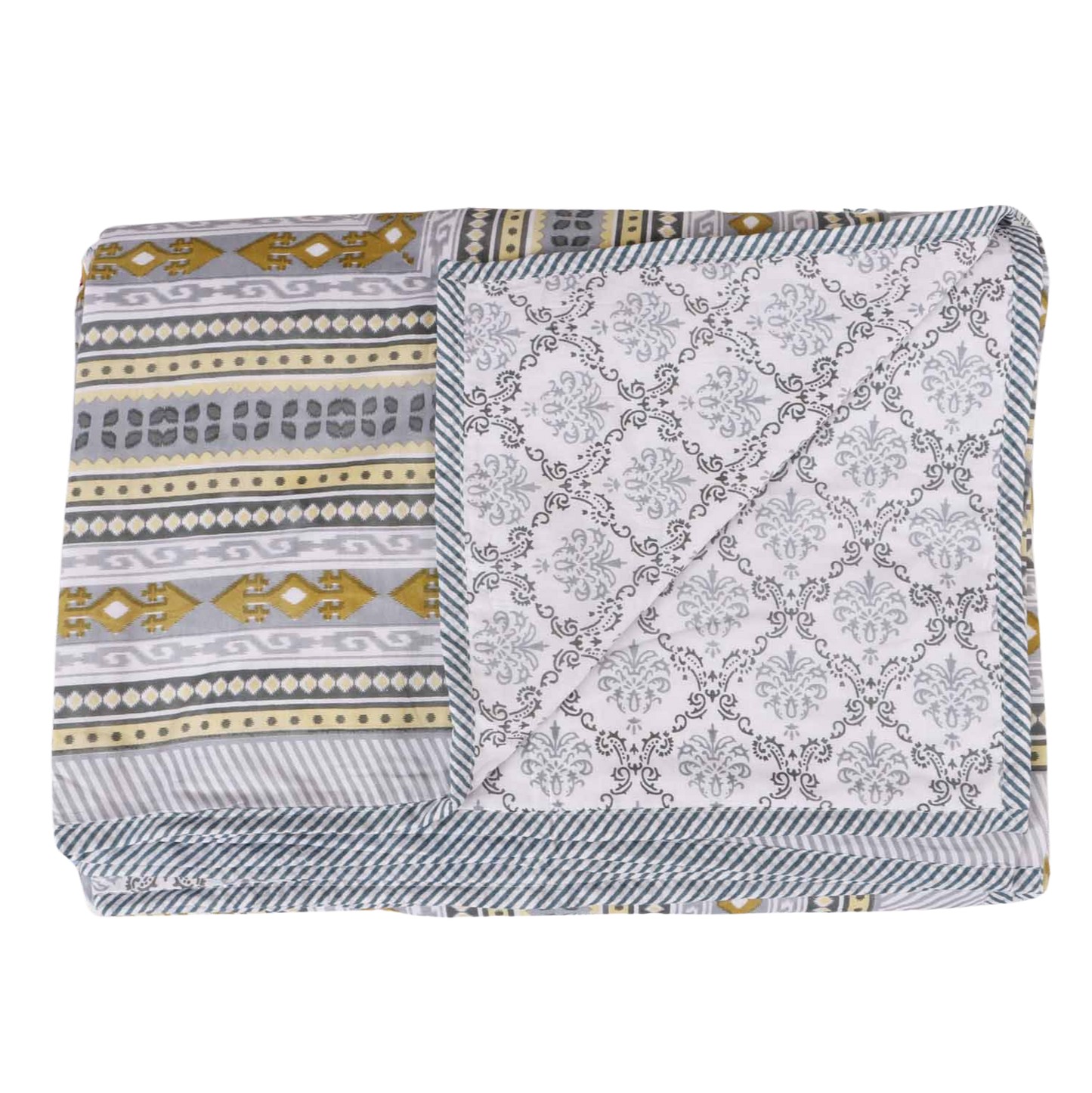 Buy hand block printed cotton quilt