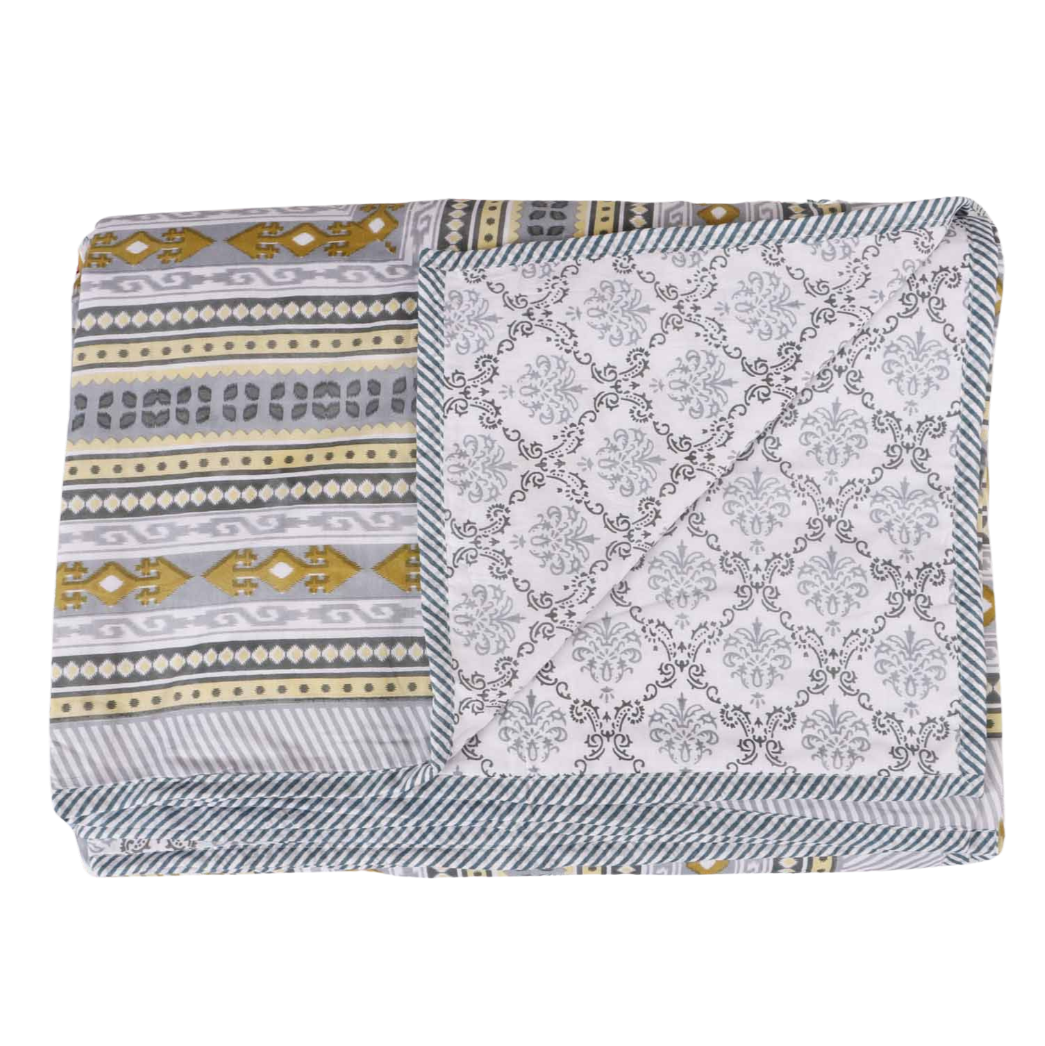 Buy hand block printed cotton quilt