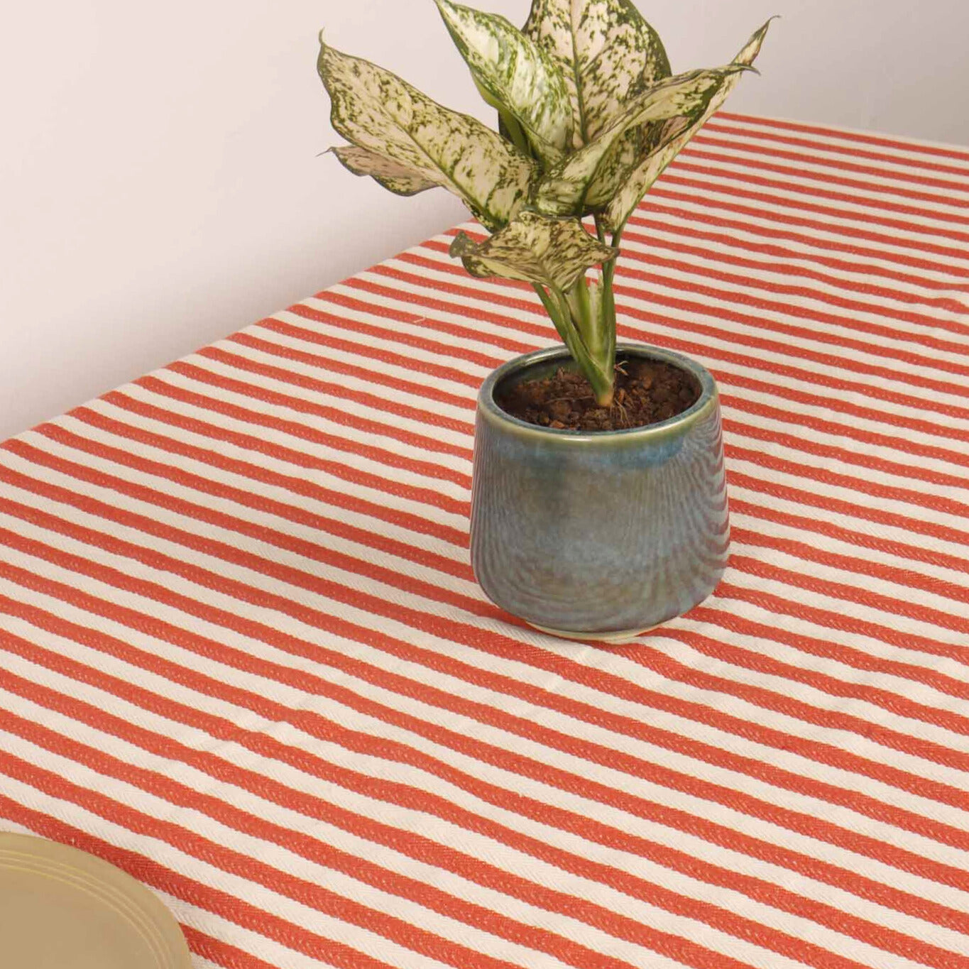 Lines Hand Block Six seater Dining Table Cover