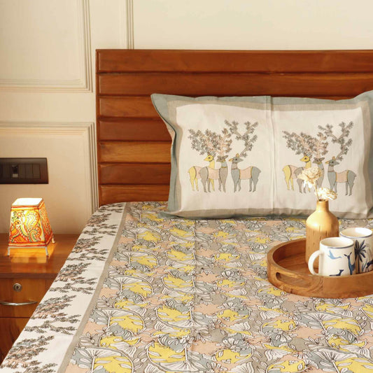 Hiran - Flat I Fitted Bedsheet (100x108 Inches)