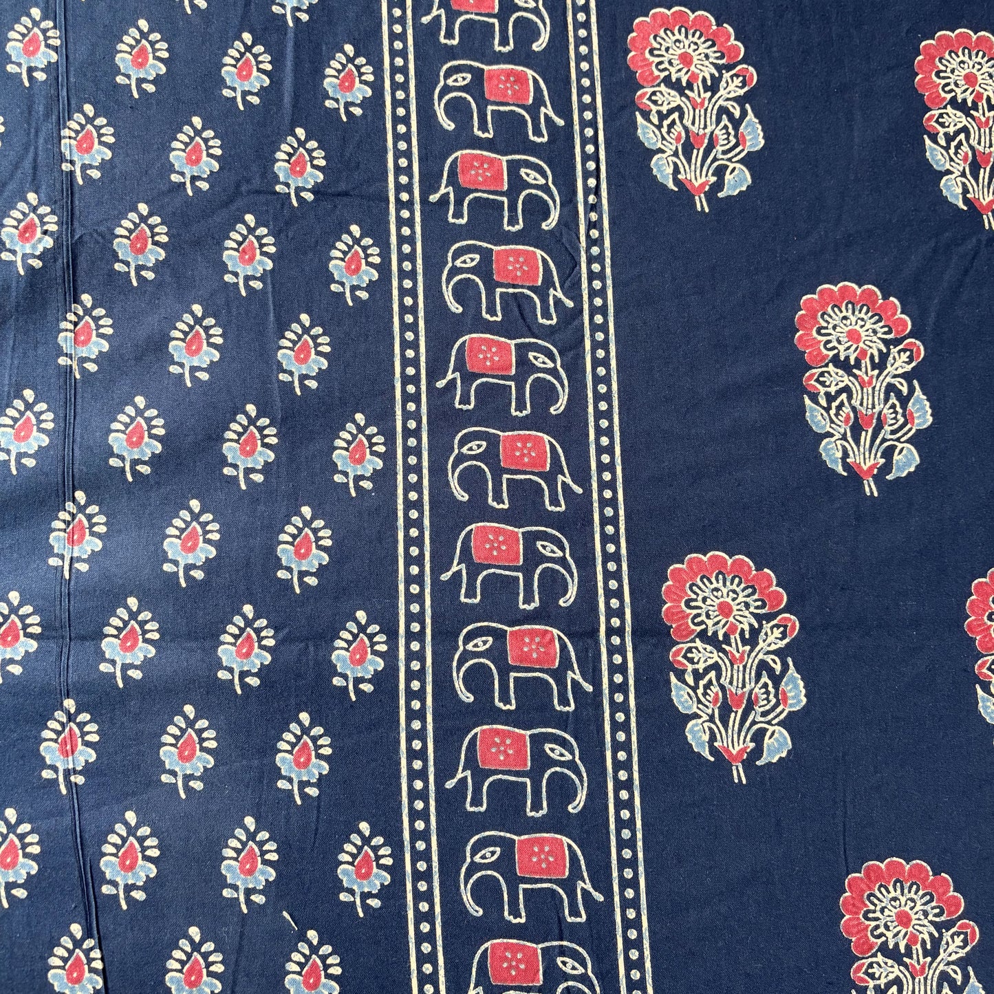 Meher Blue - Flat I Fitted Bedsheet (108x108 Inches)