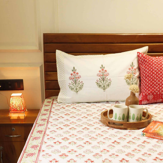 Phool - Hand block Bedsheet (108x108 Inches)