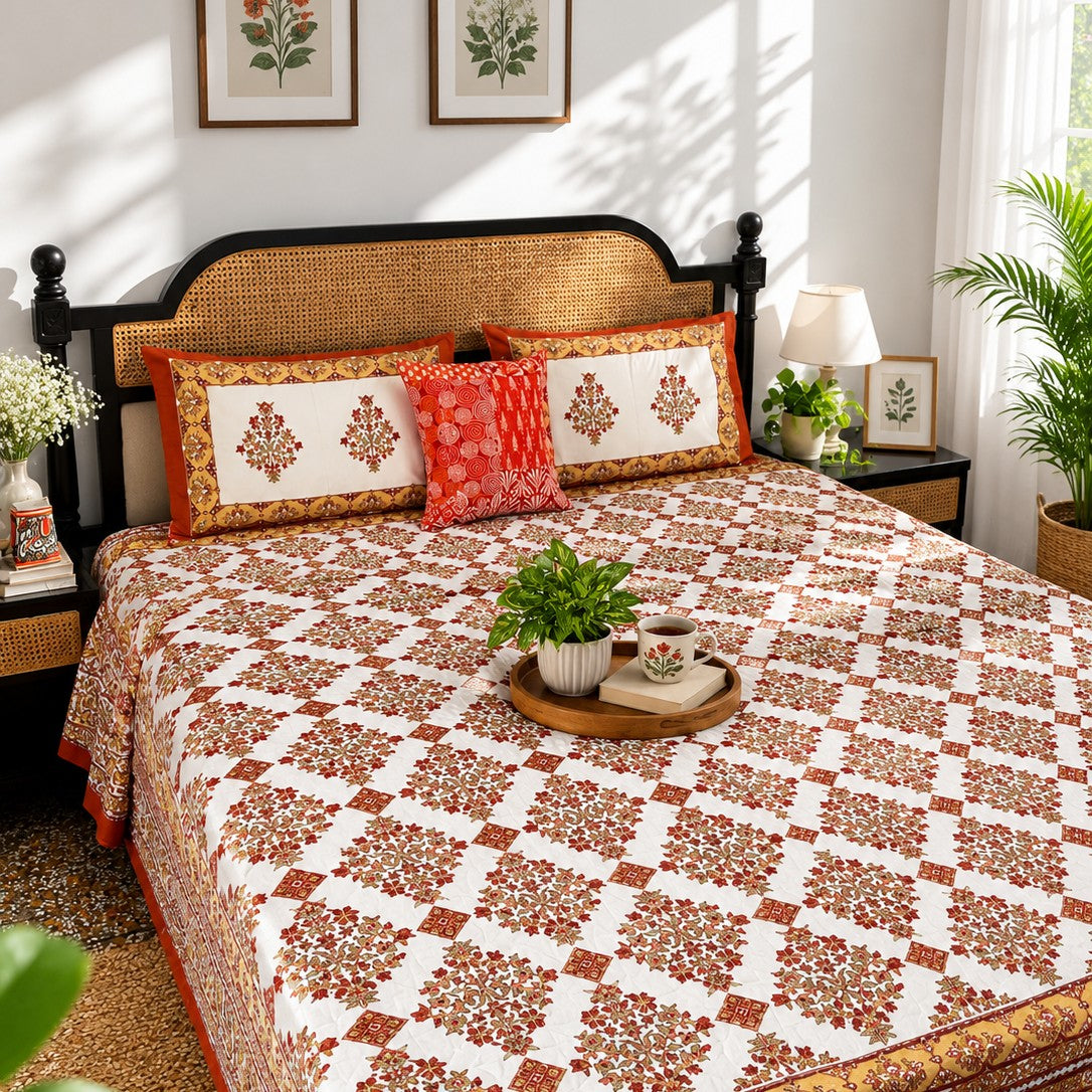 Muskan Orange - (120x120 Inches)