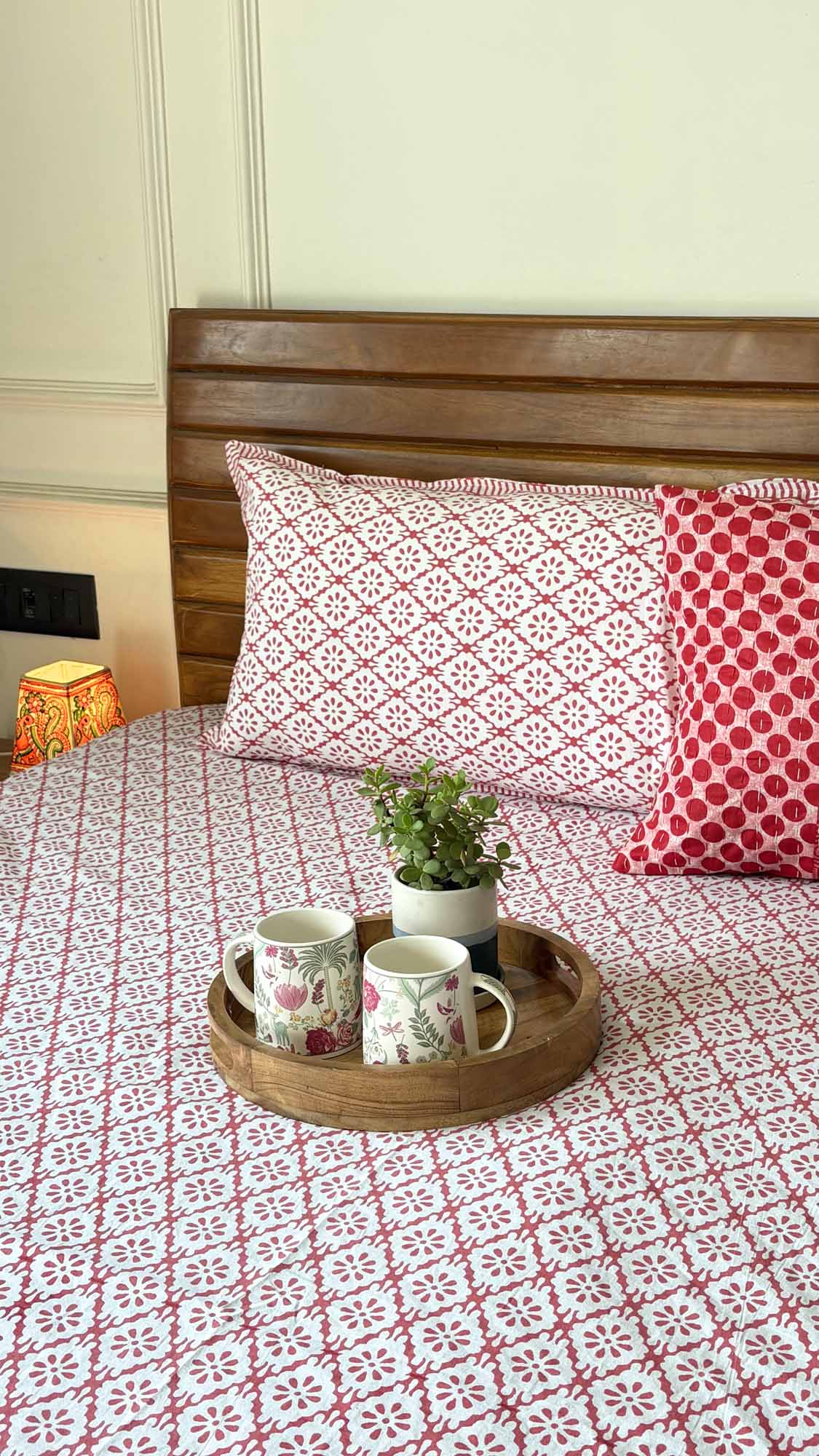 Everyday Classics - Red - Flat I Fitted Bedsheet (90x108 Inches)