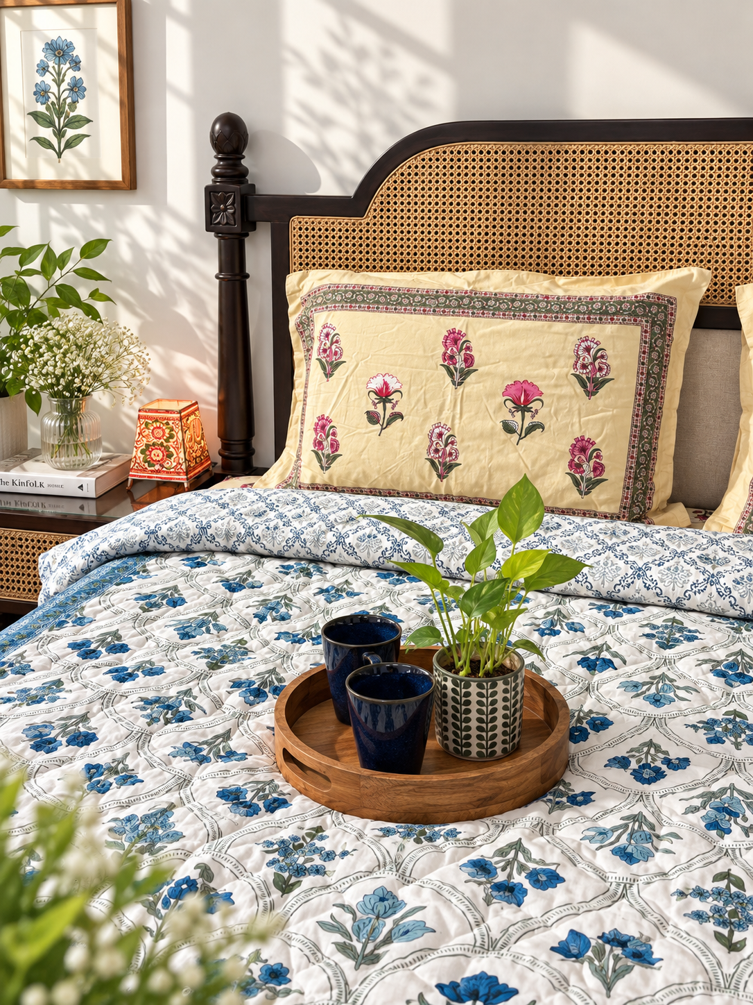 Ambarsariya blue  - Double Bed Razai/ Comforter