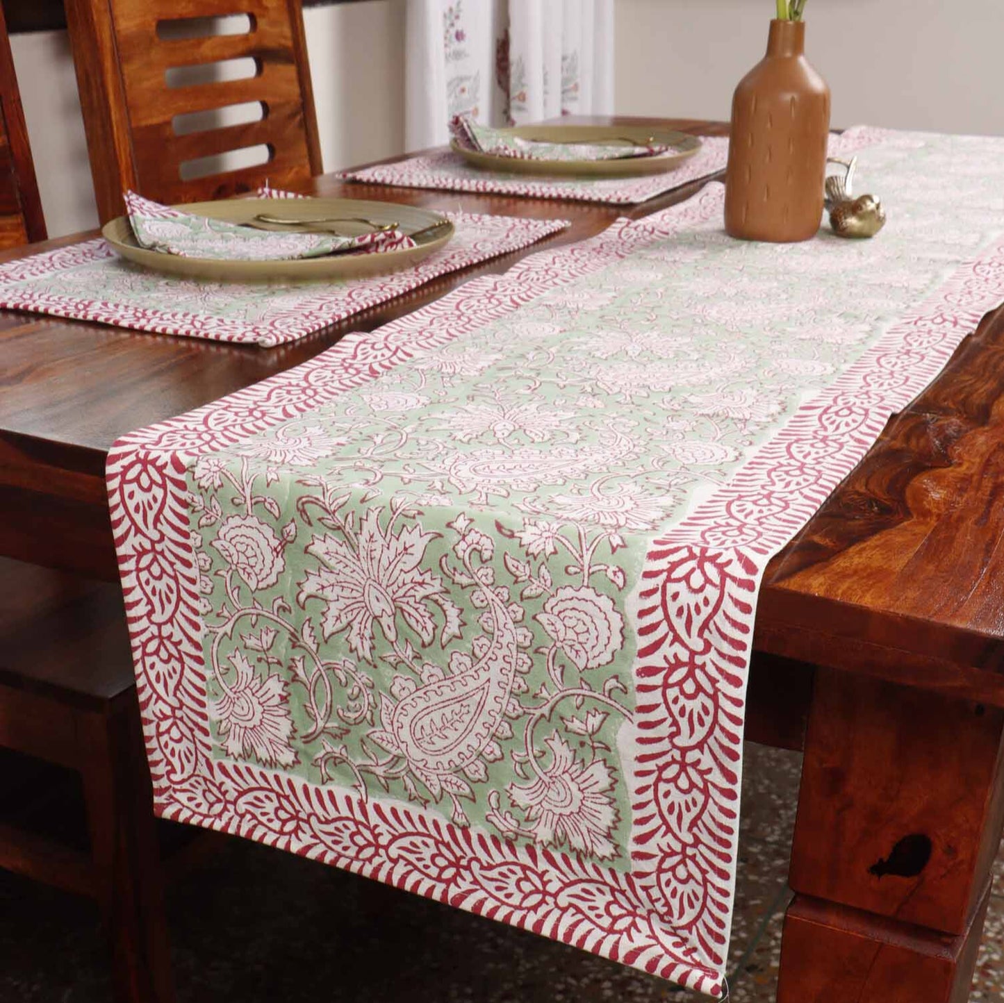 Haryali - Table Runner, Table Mats and Napkins