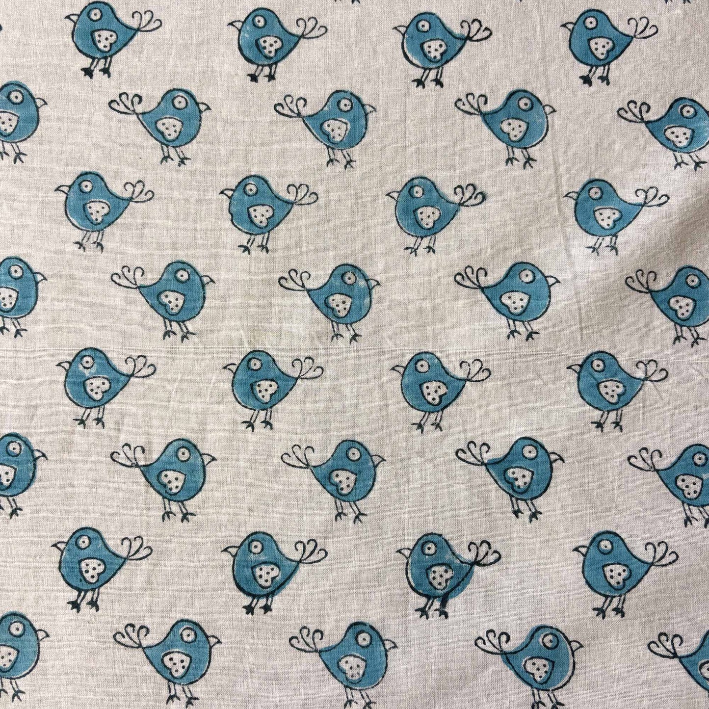 Blue Bird – Hand Block Print Bedsheet (90x108 Inches)