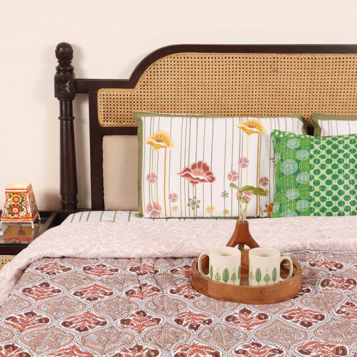 Khushi Brown - Single I Double Bed Razai I Comforter