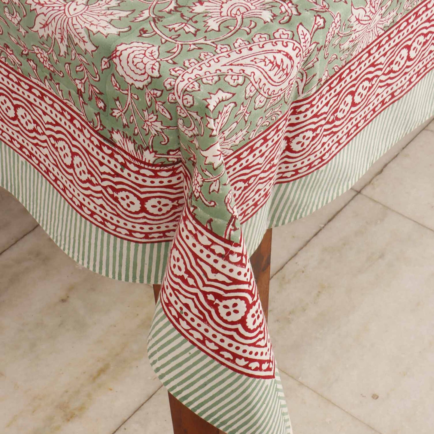Amala Hand Block Printed Center Table Cover
