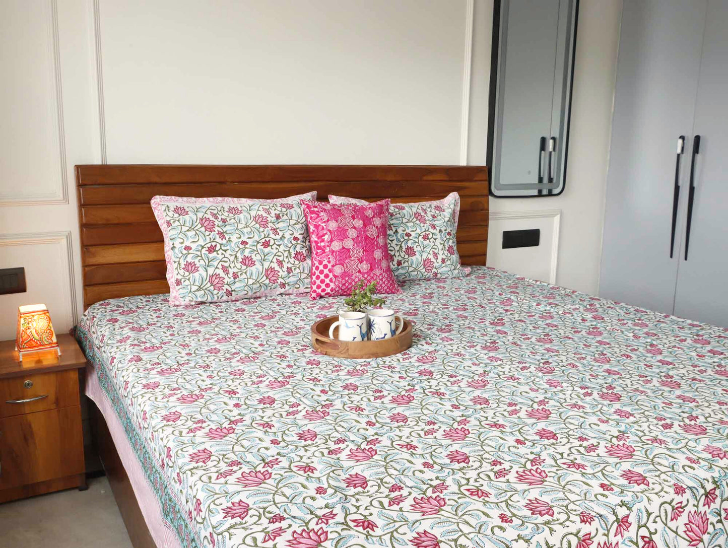 Pakeezah - Hand block Bedsheet (108x108 Inches and 100x108)