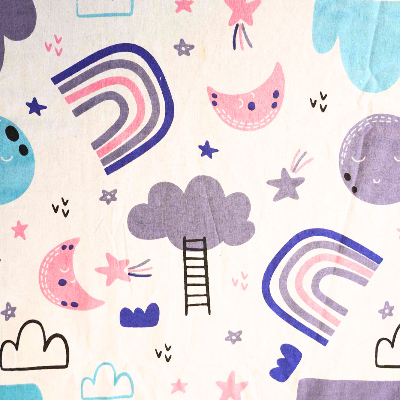 Purple Rainbow - Single Bed/ Double Bed Bedsheet (Single - 60 x 90 Inches, Double -90x100)
