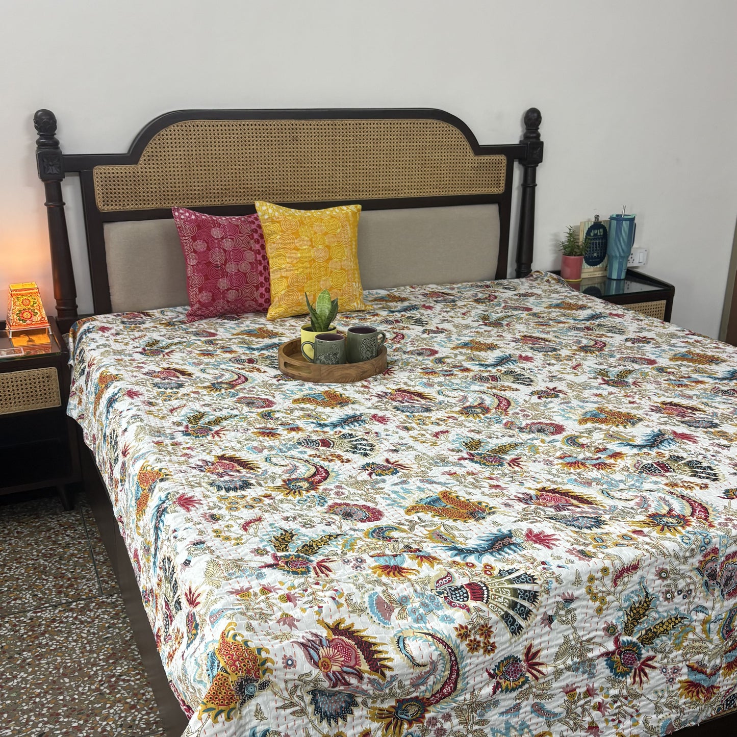 Ujaala- Kantha Stitch Bedcover
