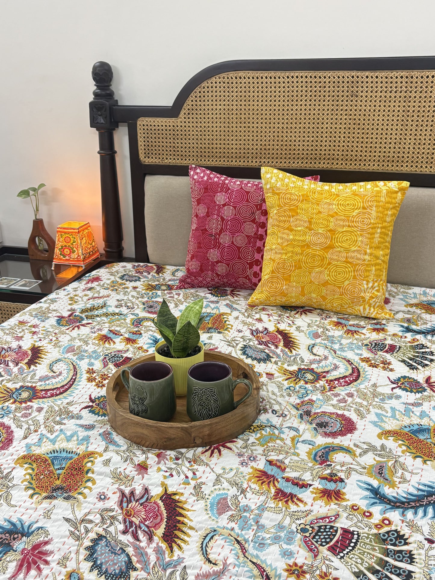 Ujaala- Kantha Stitch Bedcover