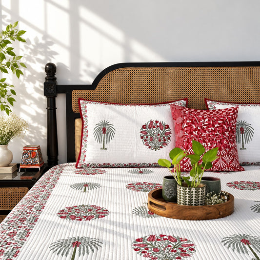 Ananta Pink - Quilted and Reversible Bedcover I Comforter