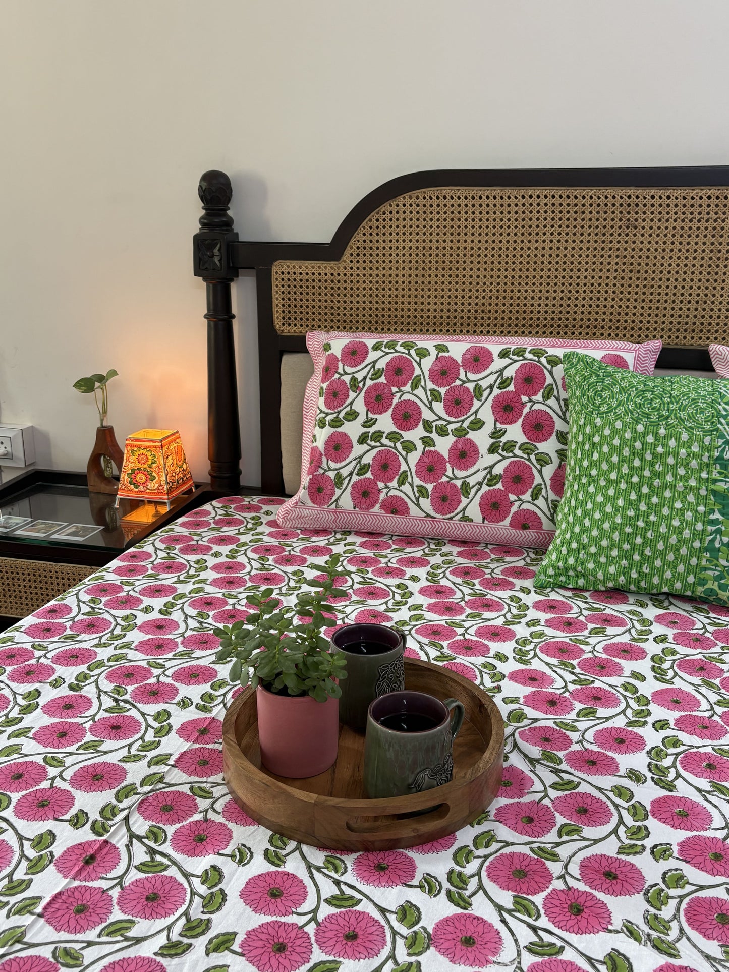 Gulnaar - Handblock Bedsheet (90 x 108 inches)