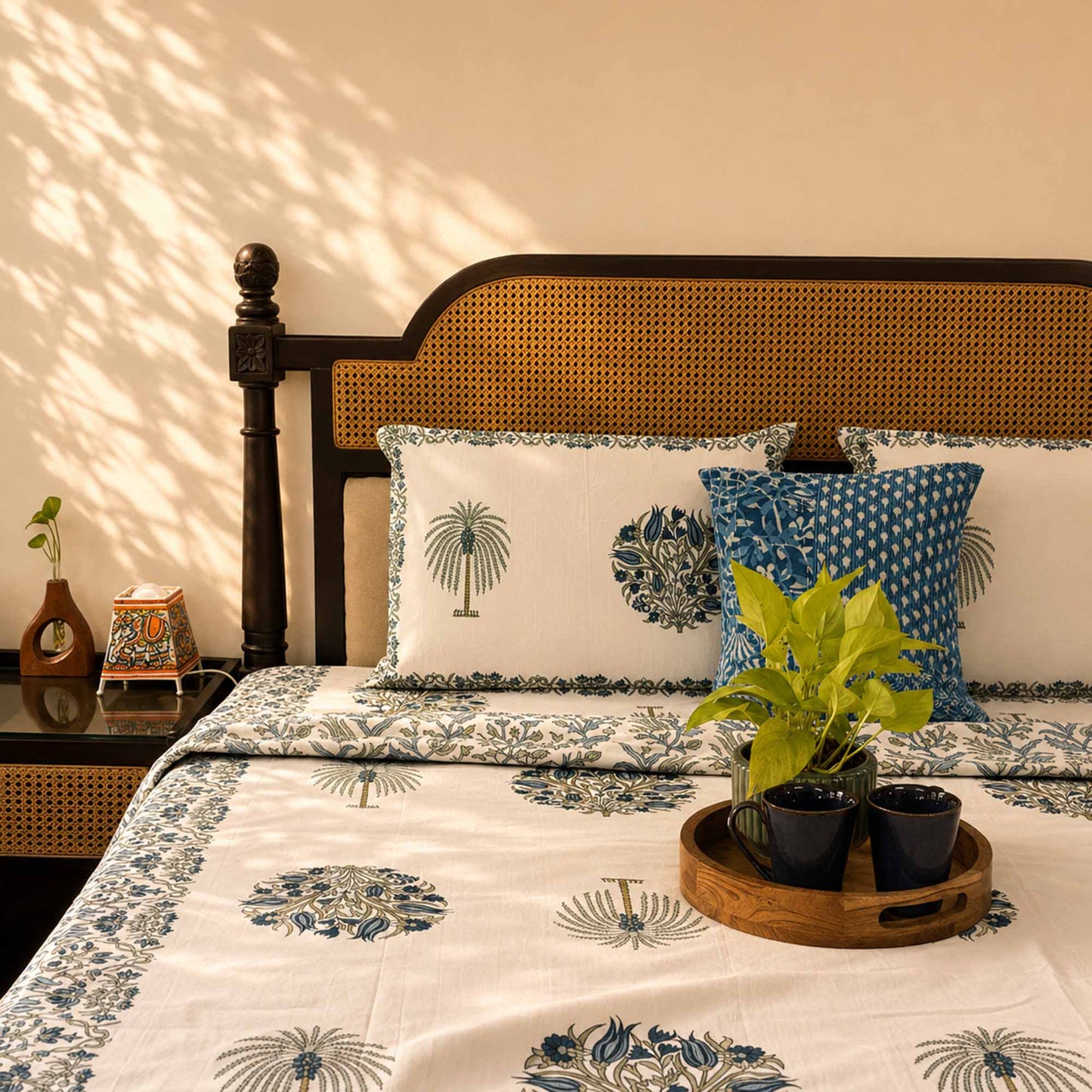 Double Bed Reversible Mul Dohar – Ananta Blue
