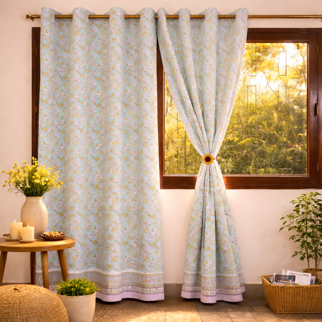Block Print Curtain - Sadabahaar