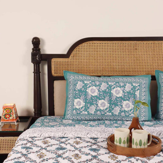 Khushamadeed Blue - Single Bed Quilt
