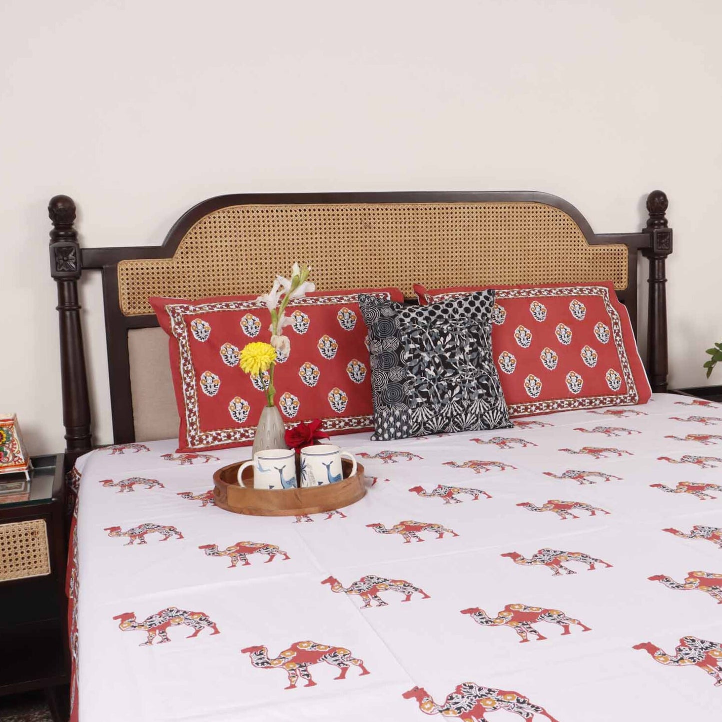 Jaisalmer - Flat I Fitted Bedsheet (90x108 Inches)