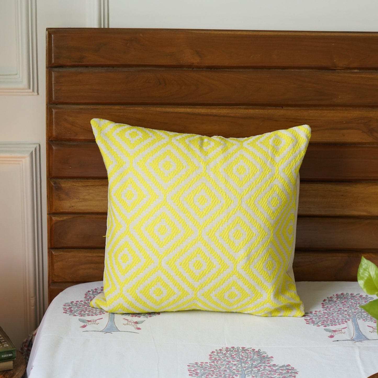 Mint Jacquard Cushion Cover