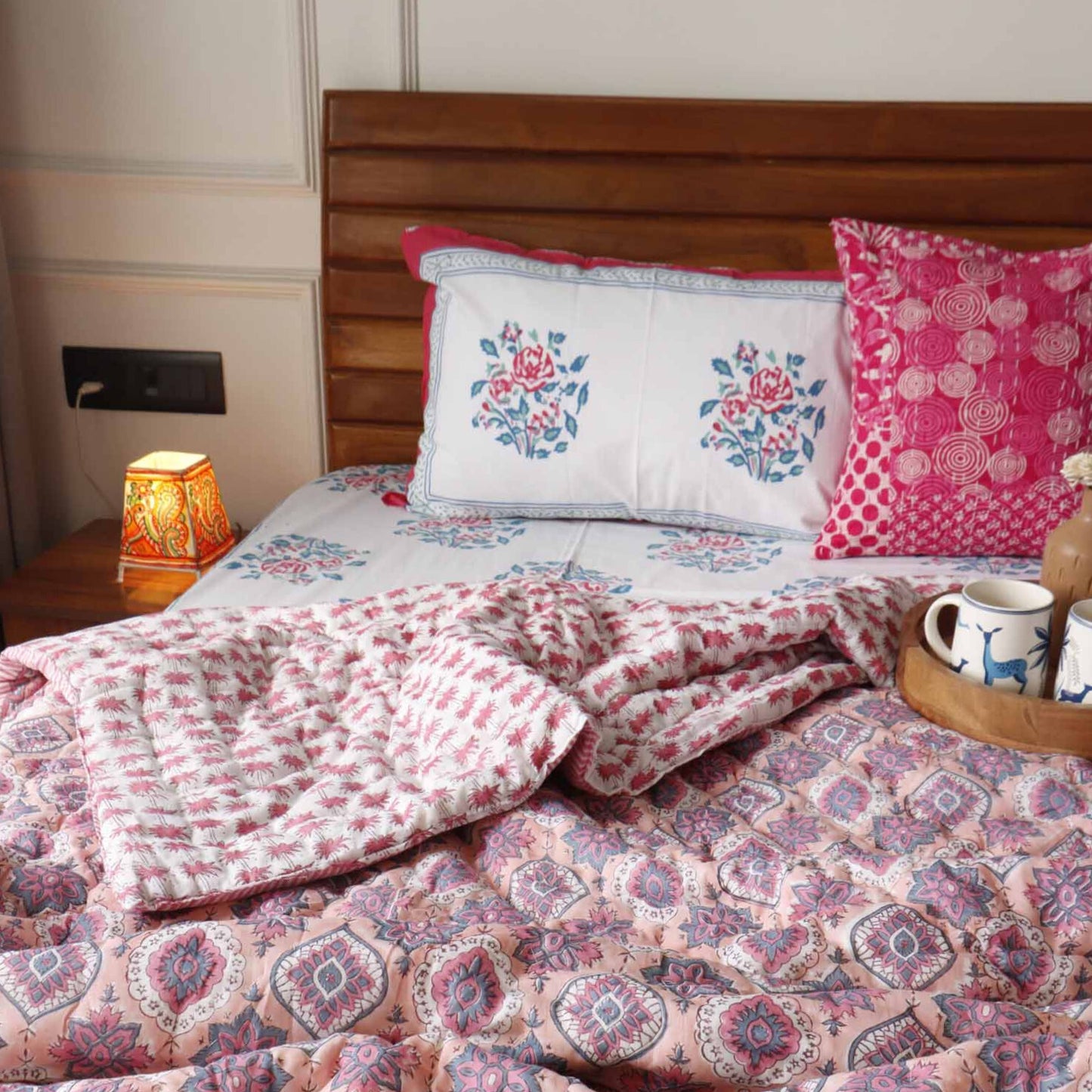 Mughal Painting  - Single Bed/ Double Bed Razai/ Comforter