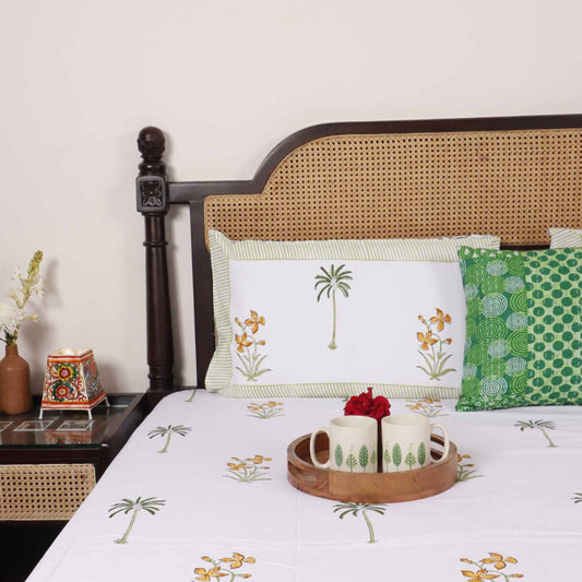 Miraya - Hand block Bedsheet (108x108 Inches)