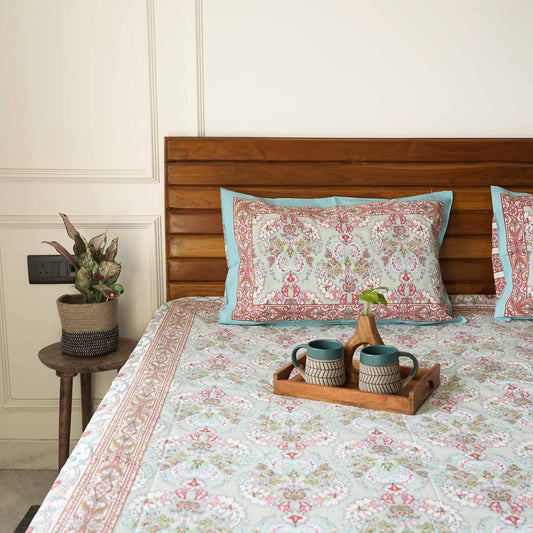 Suzani - Flat I Fitted Bedsheet (108x108 Inches)