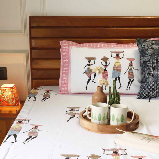 Egyptian Girls Flat I Fitted Bedsheet (108x108 Inches)