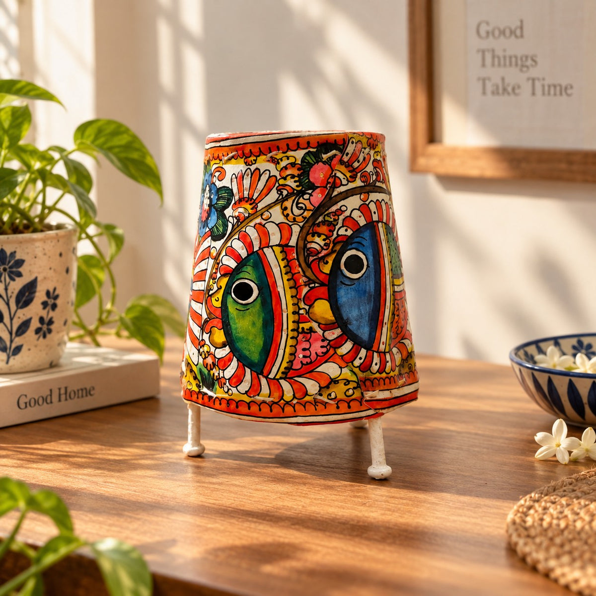 Leather Lamp – Fish
