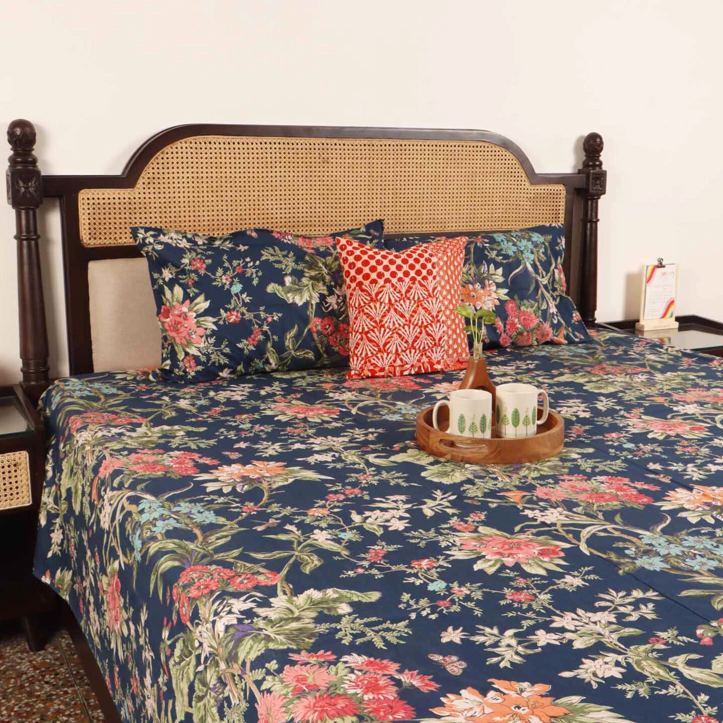 Udyaan - Flat I Fitted Bedsheet (108x108 Inches)