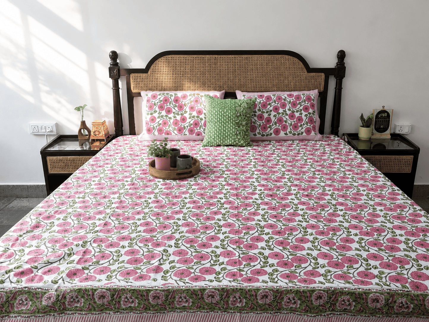 Gulnaar - Handblock Bedsheet (90 x 108 inches)