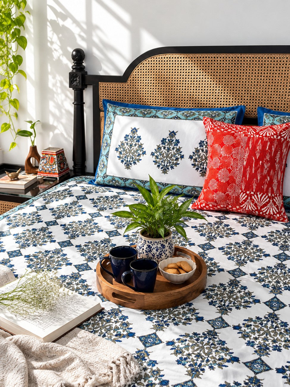 Muskan Blue - (120 x 120 Inches)