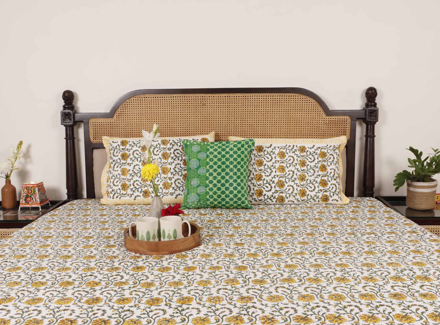 Meera - Handblock Bedsheet ( 90x108 Inches)