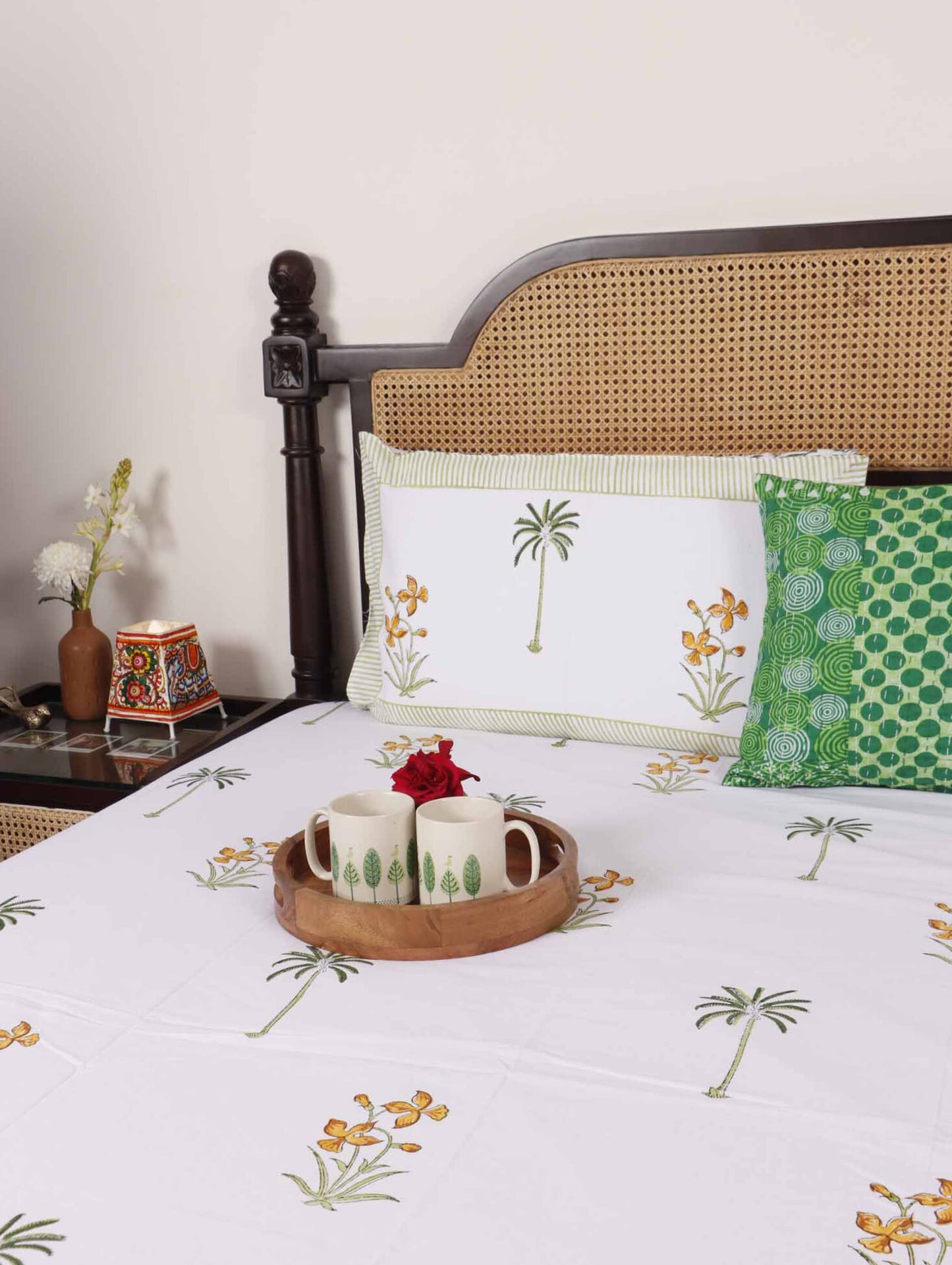 Miraya - Hand block Bedsheet (108x108 Inches)